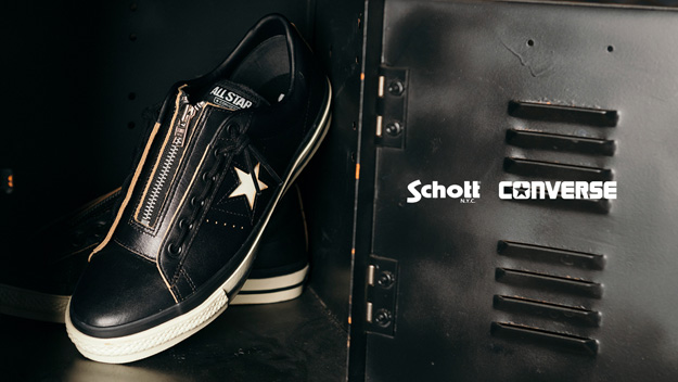 【超希少】 101周年限定モデル SCHOTT モスグリーン USA ワンスター CONVERSE（コンバース） Schott × CONVERSE ONE STAR Z ショット