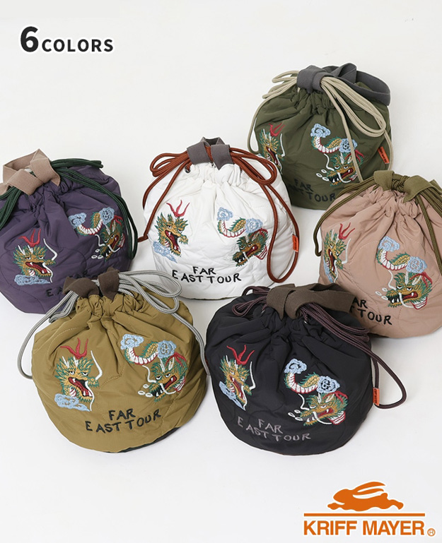 Yahoo! Yahoo!ショッピング(ヤフー ショッピング)KRIFF MAYER クリフメイヤー 巾着 ショルダー バッグ スーベニア 刺繍 トート レディース メンズ 手持ち 手提げ アメカジ ブランド おしゃれ かわいい 2415111