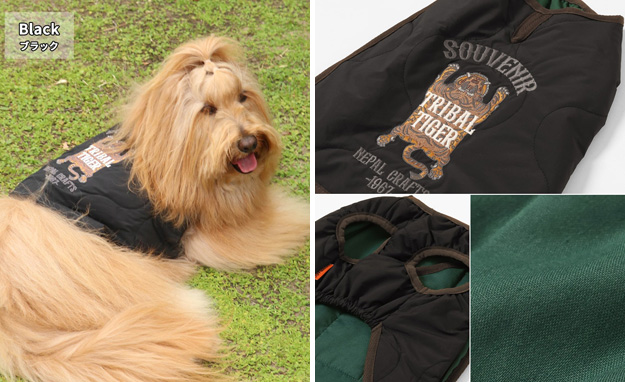 KRIFF MAYER クリフメイヤー 犬 服 スーベニア 刺繍 キルト JK DOG ジャケット アウター ペット ドッグ ウェア 小型犬 中型犬 かわいい 秋 冬 黒 2415116D | KRIFF MAYER | 13