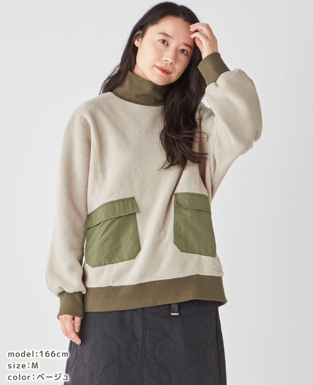 KRIFF MAYER クリフメイヤー ロンT 長袖 Tシャツ レディース ブークレタートル シンプル 裏起毛 暖かい ゆったり 体型カバー ママ 主婦 プレゼント 2317812L | KRIFF MAYER | 02