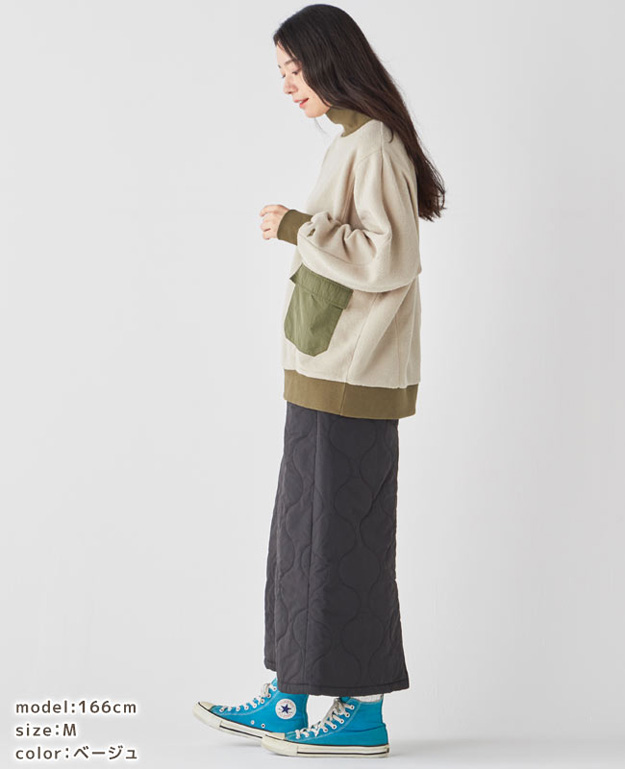 KRIFF MAYER クリフメイヤー ロンT 長袖 Tシャツ レディース ブークレタートル シンプル 裏起毛 暖かい ゆったり 体型カバー ママ 主婦 プレゼント 2317812L | KRIFF MAYER | 03