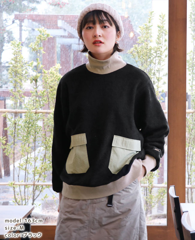 KRIFF MAYER クリフメイヤー ロンT 長袖 Tシャツ レディース ブークレタートル シンプル 裏起毛 暖かい ゆったり 体型カバー ママ 主婦 プレゼント 2317812L | KRIFF MAYER | 06