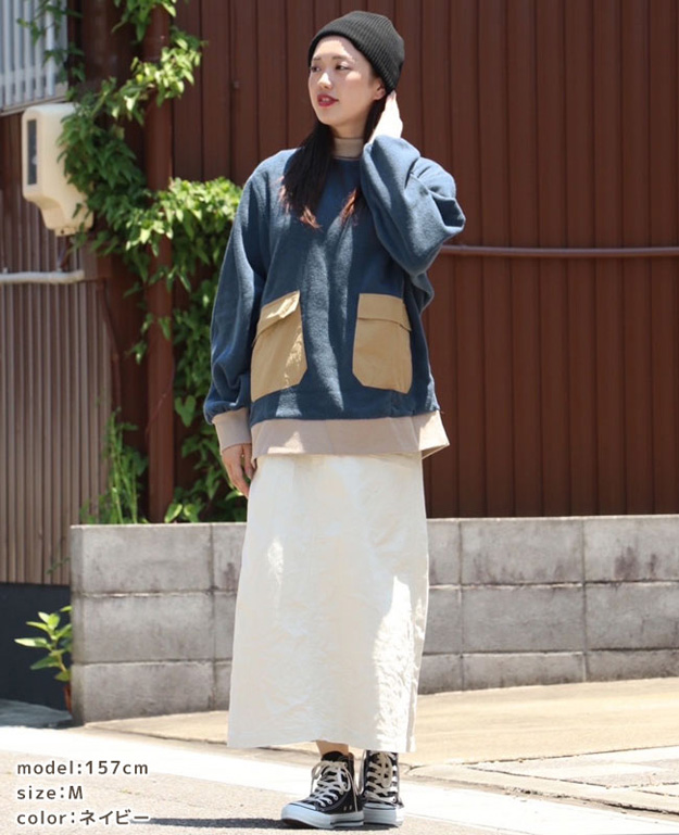 KRIFF MAYER クリフメイヤー ロンT 長袖 Tシャツ レディース ブークレタートル シンプル 裏起毛 暖かい ゆったり 体型カバー ママ 主婦 プレゼント 2317812L | KRIFF MAYER | 08