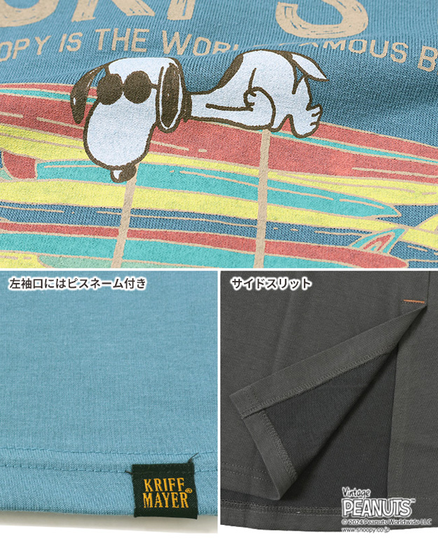 KRIFF MAYER クリフメイヤー スヌーピー Tシャツ 半袖 チュニック サーフ  レディース ピーナッツ 速乾 バックプリント 大きいサイズ オーバーサイズ 2357818L | KRIFF MAYER | 13