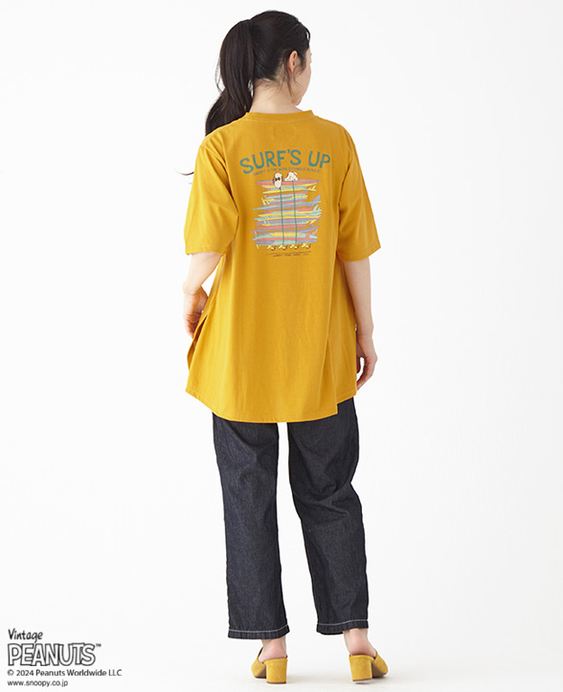 KRIFF MAYER クリフメイヤー スヌーピー Tシャツ 半袖 チュニック サーフ  レディース ピーナッツ 速乾 バックプリント 大きいサイズ オーバーサイズ 2357818L | KRIFF MAYER | 04