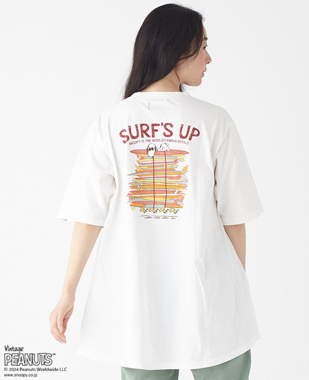 KRIFF MAYER クリフメイヤー スヌーピー Tシャツ 半袖 チュニック サーフ  レディース ピーナッツ 速乾 バックプリント 大きいサイズ オーバーサイズ 2357818L | KRIFF MAYER | 07