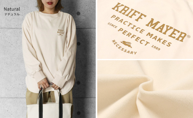 KRIFF MAYER クリフメイヤー もちのび ゆるT レディース 長袖 Tシャツ オシャレ ブランド プリント 大きいサイズ オーバーサイズ インナー ストレッチ 2417831L | KRIFF MAYER | 12