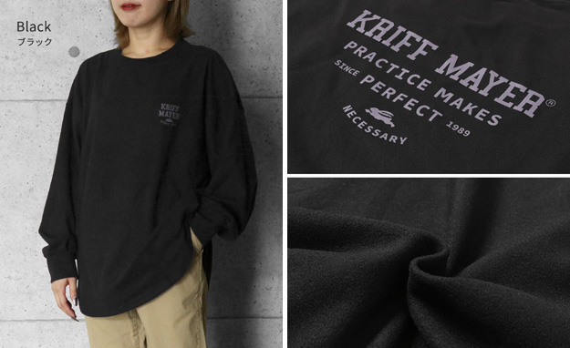 KRIFF MAYER クリフメイヤー もちのび ゆるT レディース 長袖 Tシャツ オシャレ ブランド プリント 大きいサイズ オーバーサイズ インナー ストレッチ 2417831L | KRIFF MAYER | 14
