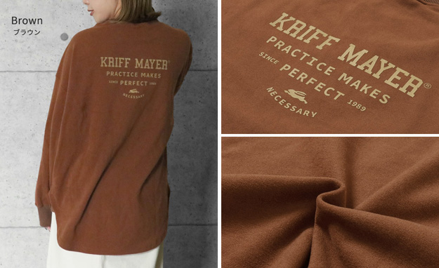 KRIFF MAYER クリフメイヤー もちのび ゆるT レディース 長袖 Tシャツ オシャレ ブランド プリント 大きいサイズ オーバーサイズ インナー ストレッチ 2417831L | KRIFF MAYER | 15