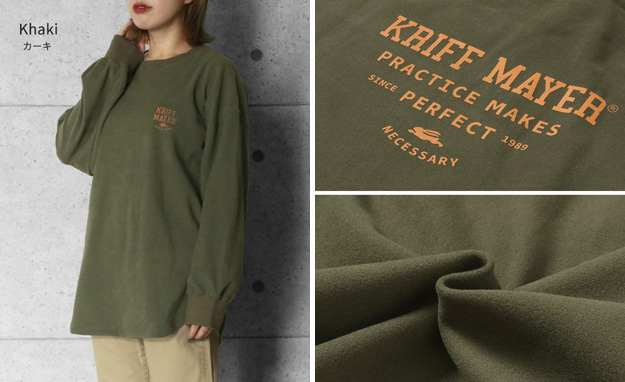 KRIFF MAYER クリフメイヤー もちのび ゆるT レディース 長袖 Tシャツ オシャレ ブランド プリント 大きいサイズ オーバーサイズ インナー ストレッチ 2417831L | KRIFF MAYER | 16