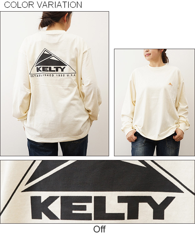 KELTY ケルティ バック ロゴ ロングスリーブ Tシャツ レディース メンズ ワンポイント 長袖 ドローコード  ブランド ロゴ USA コットン 綿100% 天竺 KE24213101 KELTY ケルティ バック ロゴ ロングスリーブ Tシャツ レディース