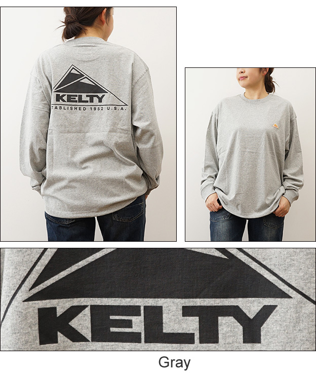 KELTY ケルティ バック ロゴ ロングスリーブ Tシャツ レディース メンズ ワンポイント 長袖 ドローコード  ブランド ロゴ USA コットン 綿100% 天竺 KE24213101 | KELTY | 14