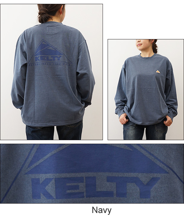 KELTY ケルティ バック ロゴ ロングスリーブ Tシャツ レディース メンズ ワンポイント 長袖 ドローコード  ブランド ロゴ USA コットン 綿100% 天竺 KE24213101 KELTY ケルティ バック ロゴ ロングスリーブ Tシャツ レディース
