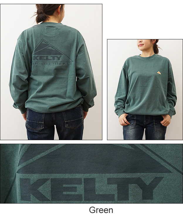 KELTY ケルティ バック ロゴ ロングスリーブ Tシャツ レディース メンズ ワンポイント 長袖 ドローコード  ブランド ロゴ USA コットン 綿100% 天竺 KE24213101 KELTY ケルティ バック ロゴ ロングスリーブ Tシャツ レディース