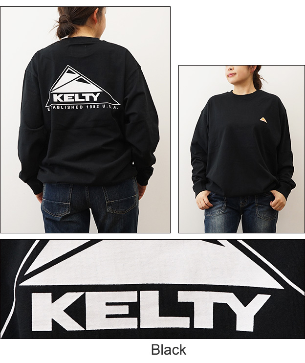 KELTY ケルティ バック ロゴ ロングスリーブ Tシャツ レディース メンズ ワンポイント 長袖 ドローコード  ブランド ロゴ USA コットン 綿100% 天竺 KE24213101 KELTY ケルティ バック ロゴ ロングスリーブ Tシャツ レディース