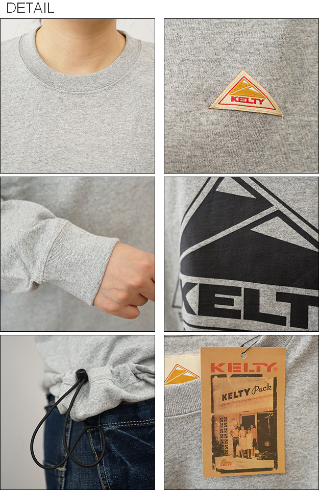 KELTY ケルティ バック ロゴ ロングスリーブ Tシャツ レディース メンズ ワンポイント 長袖 ドローコード  ブランド ロゴ USA コットン 綿100% 天竺 KE24213101 | KELTY | 12