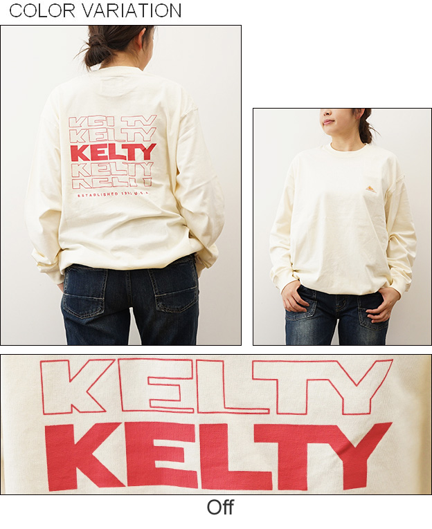 KELTY ケルティ バック タイポ ロゴ ロングスリーブ Tシャツ レディース メンズ 長袖 ドローコード ワンポイント ブランド USA コットン 綿100%  KE24213102 | KELTY | 13