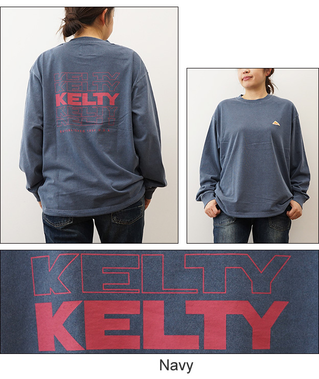 KELTY ケルティ バック タイポ ロゴ ロングスリーブ Tシャツ レディース メンズ 長袖 ドローコード ワンポイント ブランド USA コットン 綿100%  KE24213102 | KELTY | 15