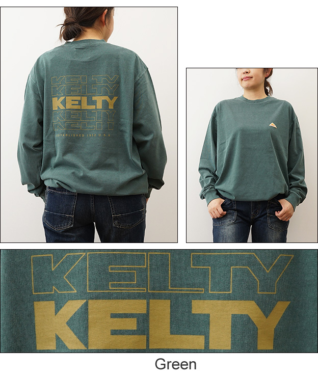 KELTY ケルティ バック タイポ ロゴ ロングスリーブ Tシャツ レディース メンズ 長袖 ドローコード ワンポイント ブランド USA コットン 綿100%  KE24213102 | KELTY | 16