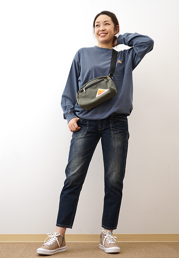 KELTY ケルティ バック タイポ ロゴ ロングスリーブ Tシャツ レディース メンズ 長袖 ドローコード ワンポイント ブランド USA コットン 綿100%  KE24213102 | KELTY | 05