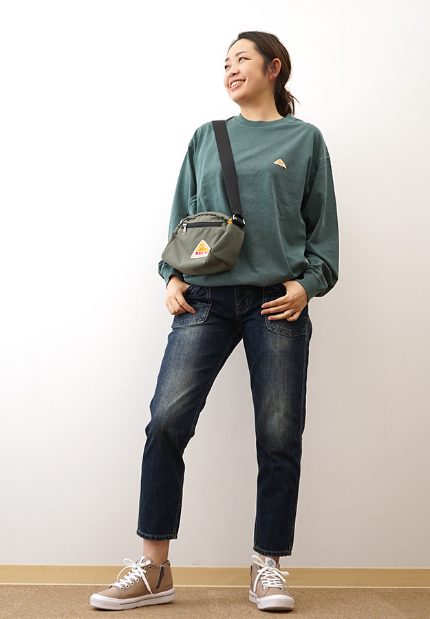 KELTY ケルティ バック タイポ ロゴ ロングスリーブ Tシャツ レディース メンズ 長袖 ドローコード ワンポイント ブランド USA コットン 綿100%  KE24213102 | KELTY | 08