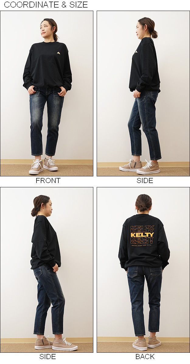 KELTY ケルティ バック タイポ ロゴ ロングスリーブ Tシャツ レディース メンズ 長袖 ドローコード ワンポイント ブランド USA コットン 綿100%  KE24213102 | KELTY | 11