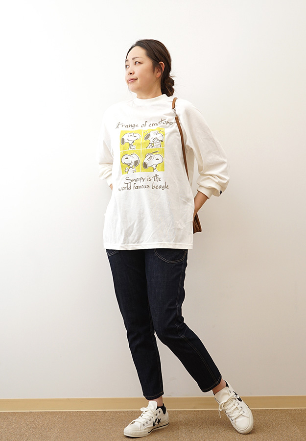 KRIFF MAYER クリフメイヤー スヌーピー ゆるロンT 長袖 Tシャツ 喜怒哀楽 グラフィック プリント ピーナッツ コラボ 公式 W2437826 | KRIFF MAYER | 01
