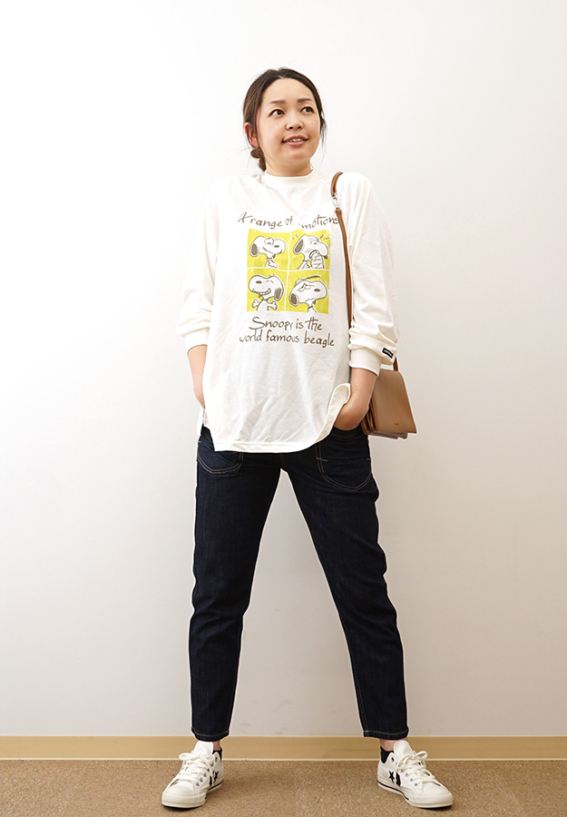 KRIFF MAYER クリフメイヤー スヌーピー ゆるロンT 長袖 Tシャツ 喜怒哀楽 グラフィック プリント ピーナッツ コラボ 公式 W2437826 | KRIFF MAYER | 02