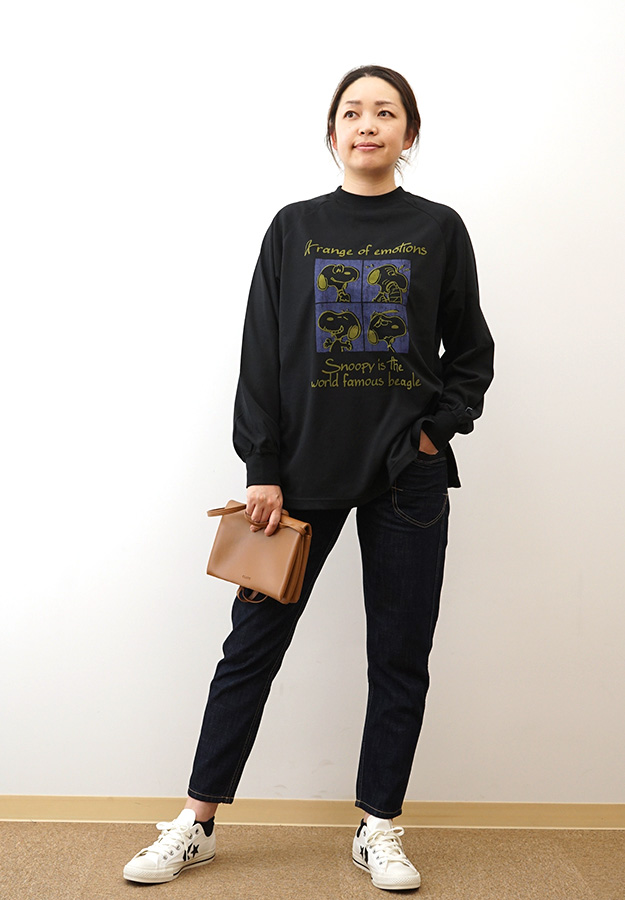KRIFF MAYER クリフメイヤー スヌーピー ゆるロンT 長袖 Tシャツ 喜怒哀楽 グラフィック プリント ピーナッツ コラボ 公式 W2437826 | KRIFF MAYER | 07
