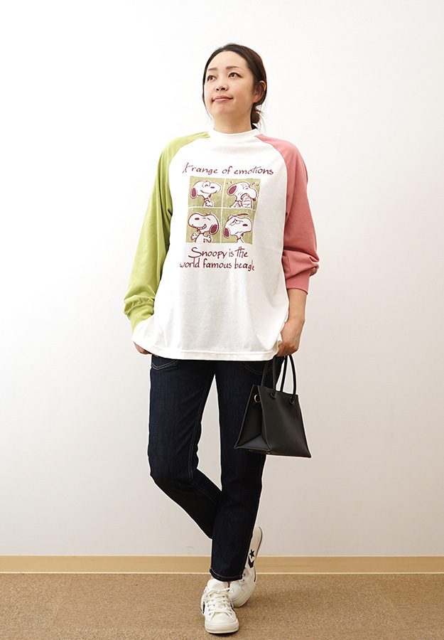 KRIFF MAYER クリフメイヤー スヌーピー ゆるロンT 長袖 Tシャツ 喜怒哀楽 グラフィック プリント ピーナッツ コラボ 公式 W2437826 | KRIFF MAYER | 09