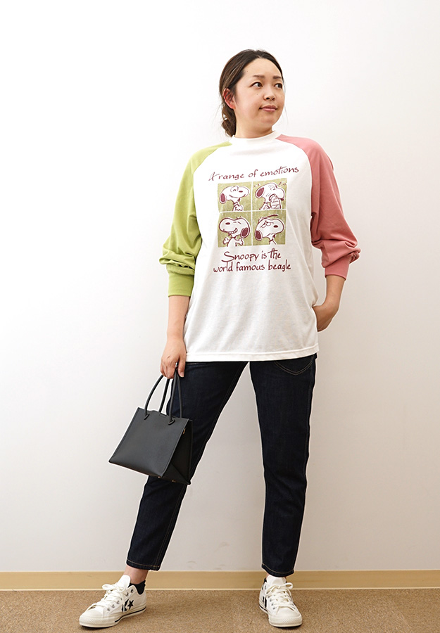 KRIFF MAYER クリフメイヤー スヌーピー ゆるロンT 長袖 Tシャツ 喜怒哀楽 グラフィック プリント ピーナッツ コラボ 公式 W2437826 | KRIFF MAYER | 10