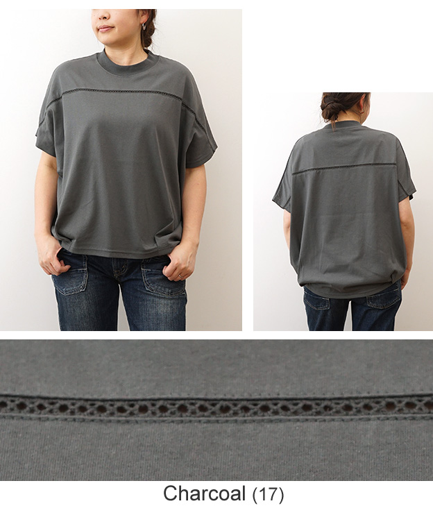 KRIFF MAYER クリフメイヤー ウェットプロテクト レース コクーン Tee レディース 半袖 Tシャツ 接触冷感 吸水速乾  オフィス カジュアル W2457824 | KRIFF MAYER | 17
