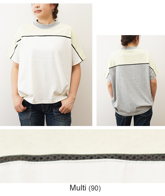 KRIFF MAYER クリフメイヤー ウェットプロテクト レース コクーン Tee レディース 半袖 Tシャツ 接触冷感 吸水速乾  オフィス カジュアル W2457824 | KRIFF MAYER | 18