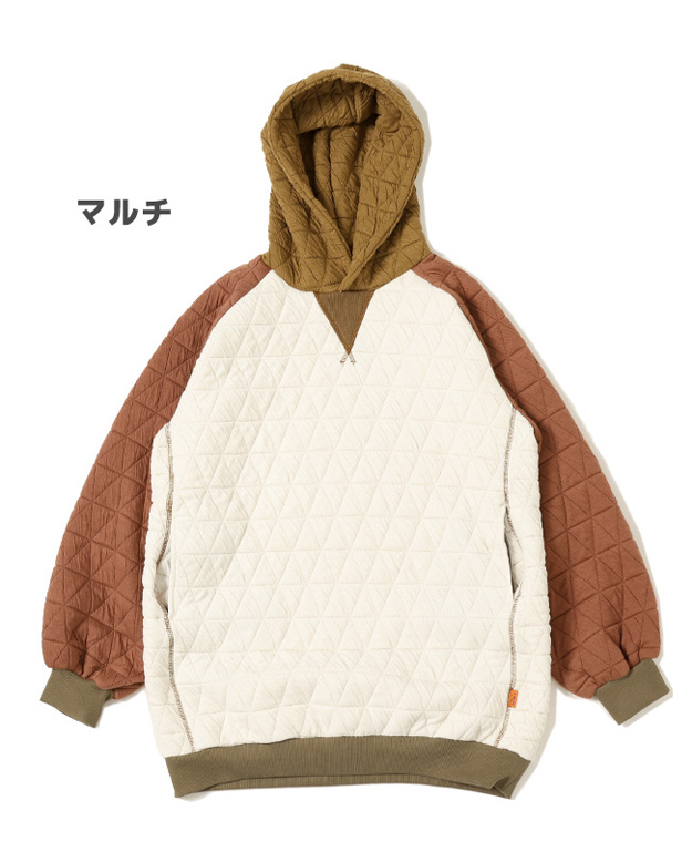 KRIFF MAYER クリフメイヤー パーカー キルト スウェット チュニック レディース ビッグシルエット オーバーサイズ かわいい アウトドア キャンプ 2327814L KRIFF MAYER クリフメイヤー パーカー キルト スウェット