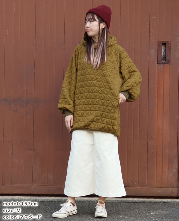 KRIFF MAYER クリフメイヤー パーカー キルト スウェット チュニック レディース ビッグシルエット オーバーサイズ かわいい アウトドア キャンプ 2327814L KRIFF MAYER クリフメイヤー パーカー キルト スウェット