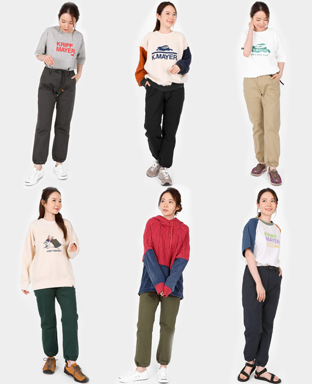 KRIFF MAYER クリフメイヤー クライミング ジョガー パンツ レディース ストレッチ ツイル アンクル くるぶし 丈 テーパード アウトドア ジーンズ 1654015BL | KRIFF MAYER | 19