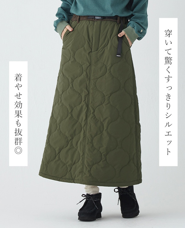 KRIFF MAYER クリフメイヤー スカート キルト クライミング レディース ロング 大きいサイズ ウエストゴム 中綿 暖かい かわいい おしゃれ 登山 秋 冬 2415124L | KRIFF MAYER | 01