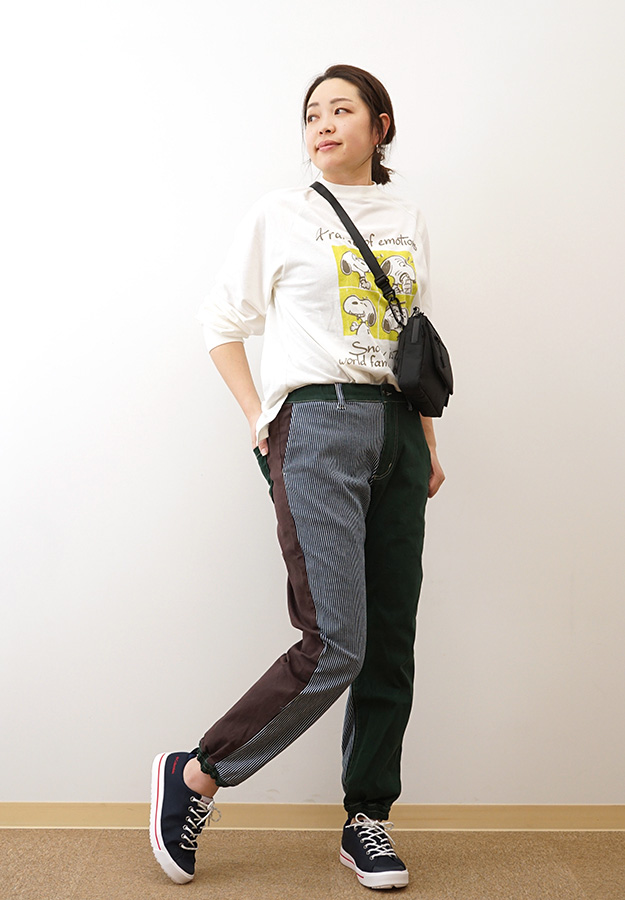 KRIFF MAYER クリフメイヤー マルチカラー ジョガー パンツ レディース アンクル くるぶし丈 デニム ヒッコリー ナチュラル ブラウン インディゴW2434018 | KRIFF MAYER | 05