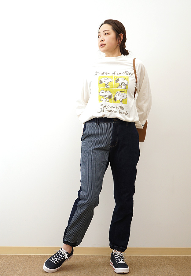 KRIFF MAYER クリフメイヤー マルチカラー ジョガー パンツ レディース アンクル くるぶし丈 デニム ヒッコリー ナチュラル ブラウン インディゴW2434018 | KRIFF MAYER | 08