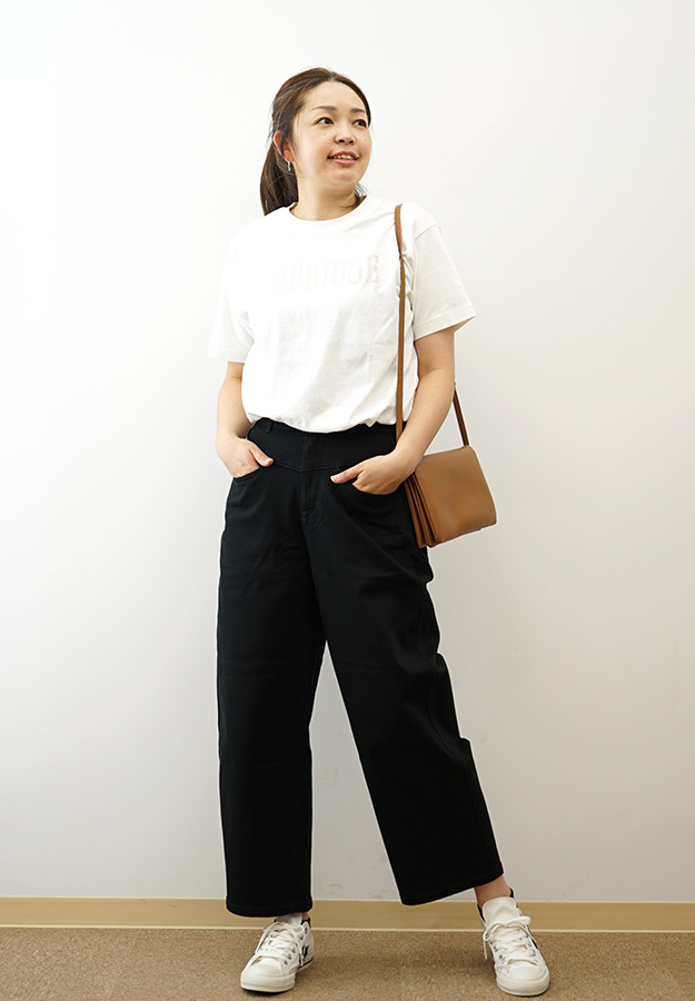 Cafetty（カフェッティ） カーブワイド パンツ レディース 股上深め
