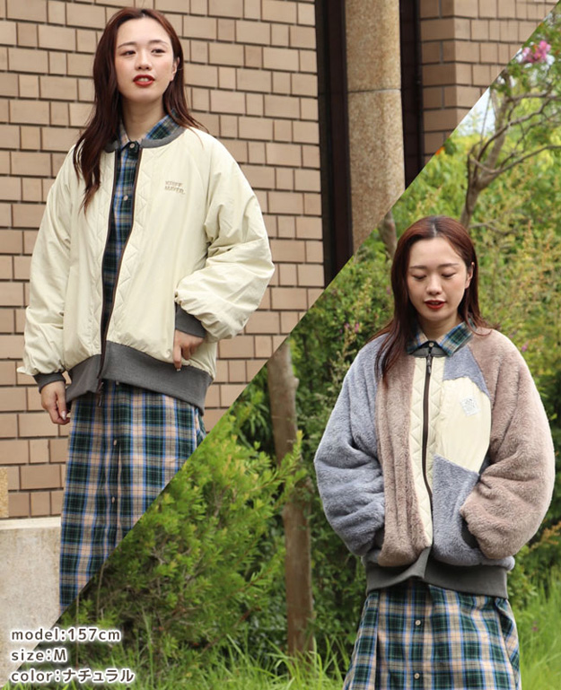 KRIFF MAYER クリフメイヤー ひっくり ノーカラー ジャケット レディース アウター フリース オーバーサイズ ビッグシルエット 大きい 秋 冬 もこもこ 2319303L | KRIFF MAYER | 09