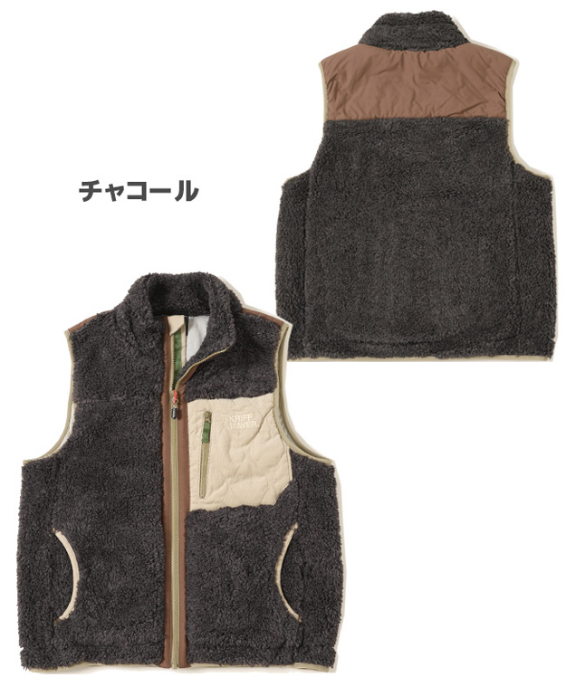 KRIFF MAYER クリフメイヤー シャギー ボア ベスト レディース フリース アウター ジレ 暖かい キャンプ 秋 冬 コーデ ブランド おしゃれ かわいい 2314409L | KRIFF MAYER | 14