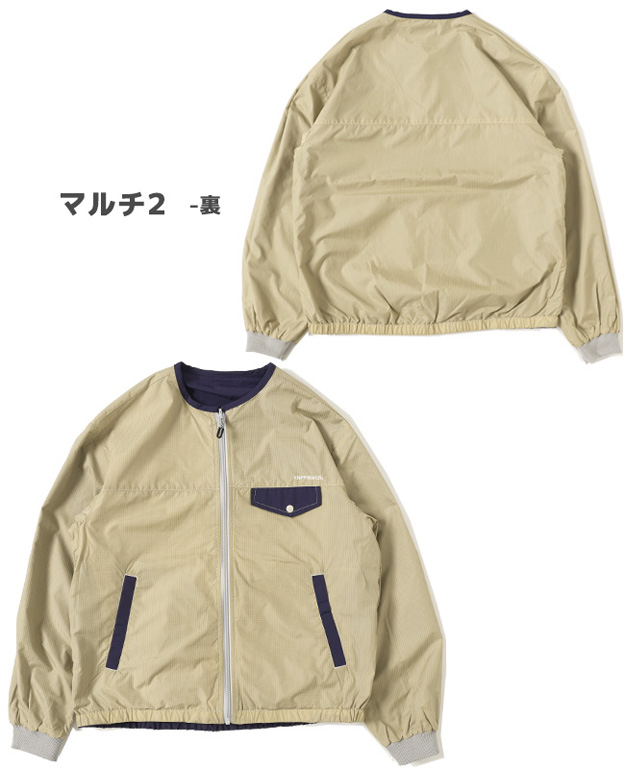 KRIFF MAYER クリフメイヤー ノーカラー ひっくり ライト ジャケット レディース リバーシブル アウター キャンプ アウトドア おしゃれ 通勤 通学 2334401L | KRIFF MAYER | 18