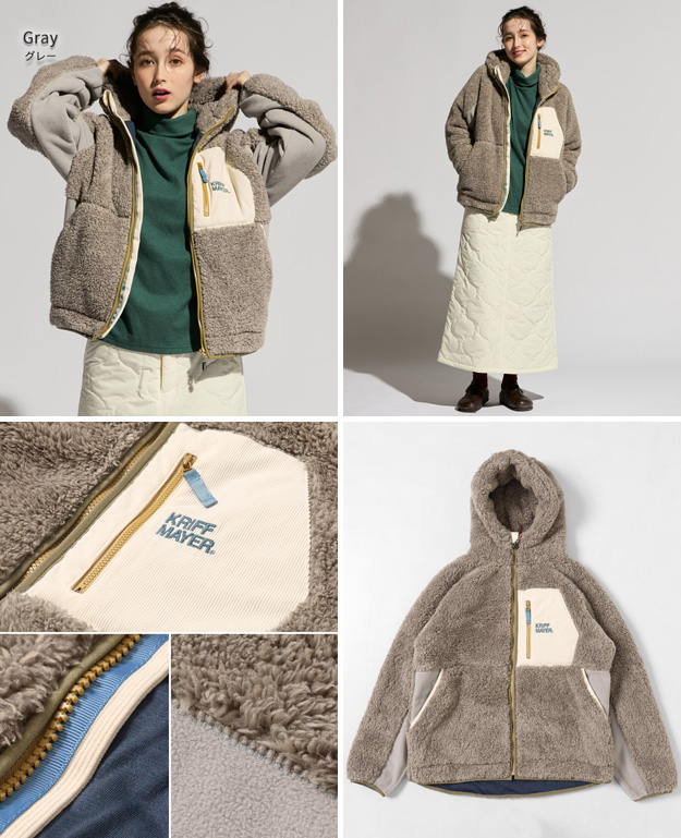 KRIFF MAYER クリフメイヤー シャギー ボア フード ジャケット レディース 大きいサイズ フリース アウター おしゃれ かわいい ふわふわ 秋 冬 2414411L | KRIFF MAYER | 13