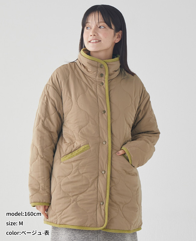 KRIFF MAYER クリフメイヤー ジャケット ひっくり キルト JK レディース 中綿 キルティング フリース ロング丈 コート 大きいサイズ おしゃれ 秋 冬 黒 2425108L |  | 02