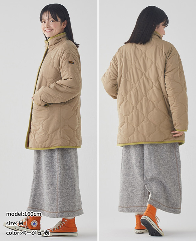 KRIFF MAYER クリフメイヤー ジャケット ひっくり キルト JK レディース 中綿 キルティング フリース ロング丈 コート 大きいサイズ おしゃれ 秋 冬 黒 2425108L |  | 04