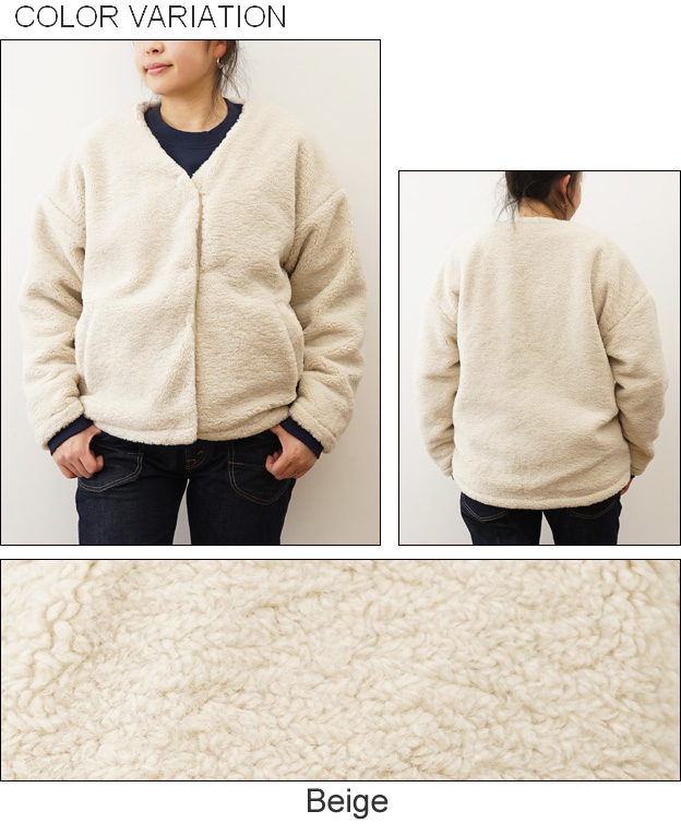 KELTY ケルティ フリース ノーカラー ジャケット レディース アウター ボア ワンポイント シンプル ブランド ロゴ ゆったり かわいい KE24212115 | KELTY | 04