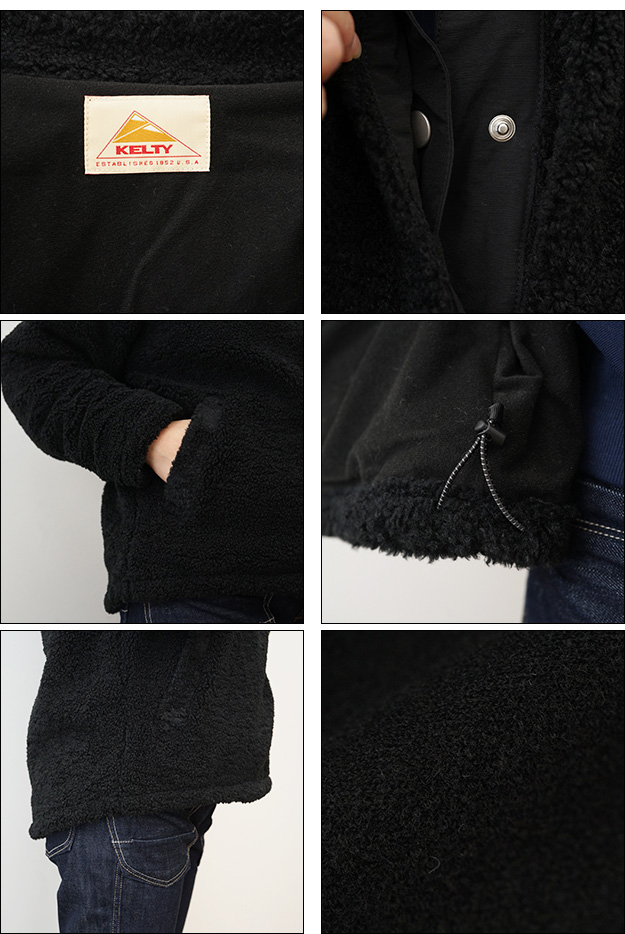 KELTY ケルティ フリース ノーカラー ジャケット レディース アウター ボア ワンポイント シンプル ブランド ロゴ ゆったり かわいい KE24212115 | KELTY | 02