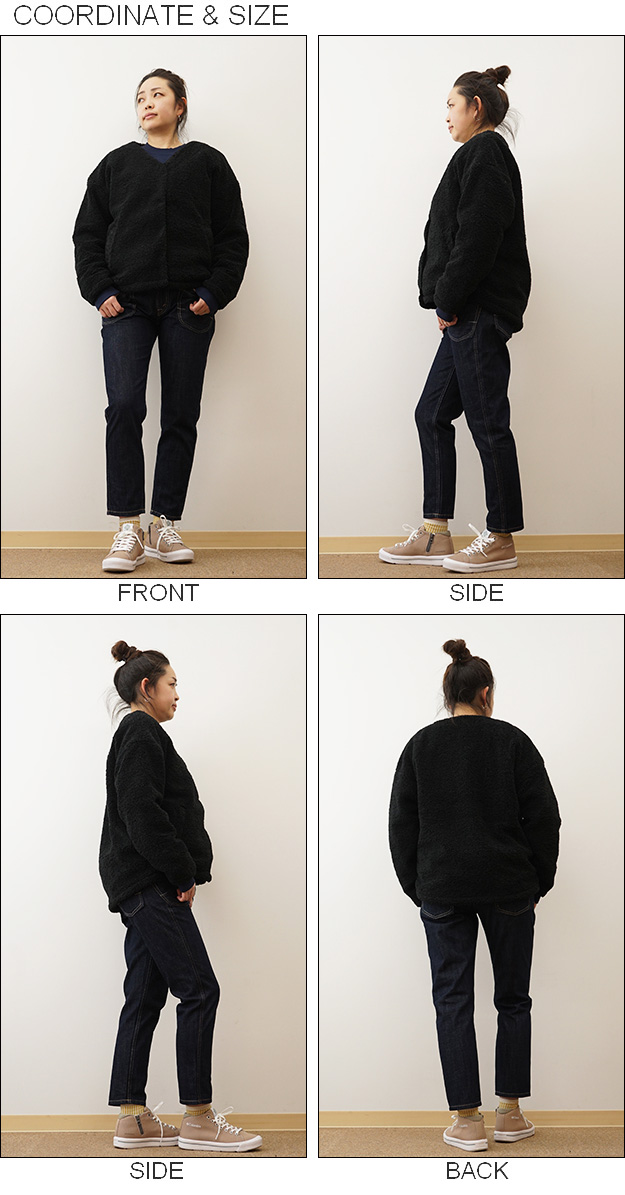 KELTY ケルティ フリース ノーカラー ジャケット レディース アウター ボア ワンポイント シンプル ブランド ロゴ ゆったり かわいい KE24212115 | KELTY | 03