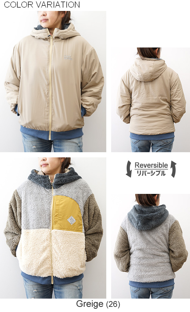 KRIFF MAYER クリフメイヤー ひっくりジャケット レディース フード ボア ナイロン リバーシブル 暖かい 通学 キャンプ アウトドア お揃い 秋 冬 W2514411 | KRIFF MAYER | 09